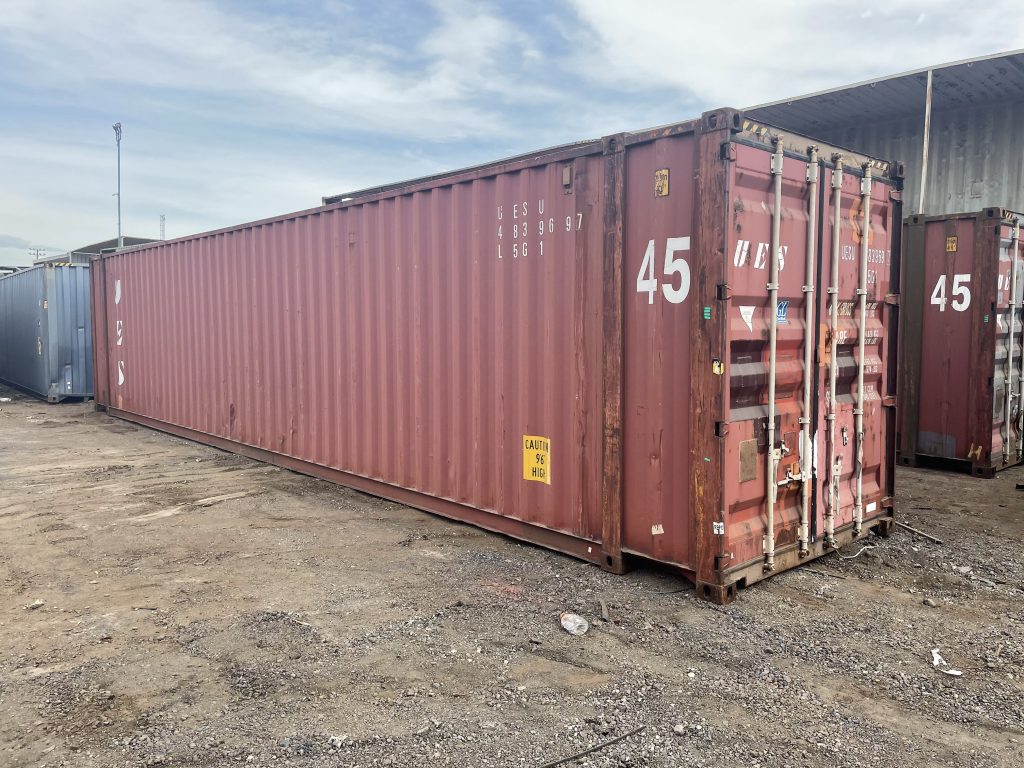 45ft shipping containers at the UBOXIT yard