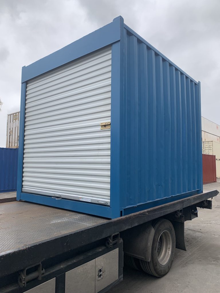 10ft shipping container with a roll-up door